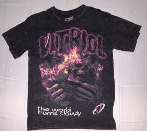 Vitriol Slow Burn Black Acid Wash T-Shirt